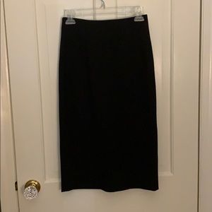 halogen stretch black long pencil skirt